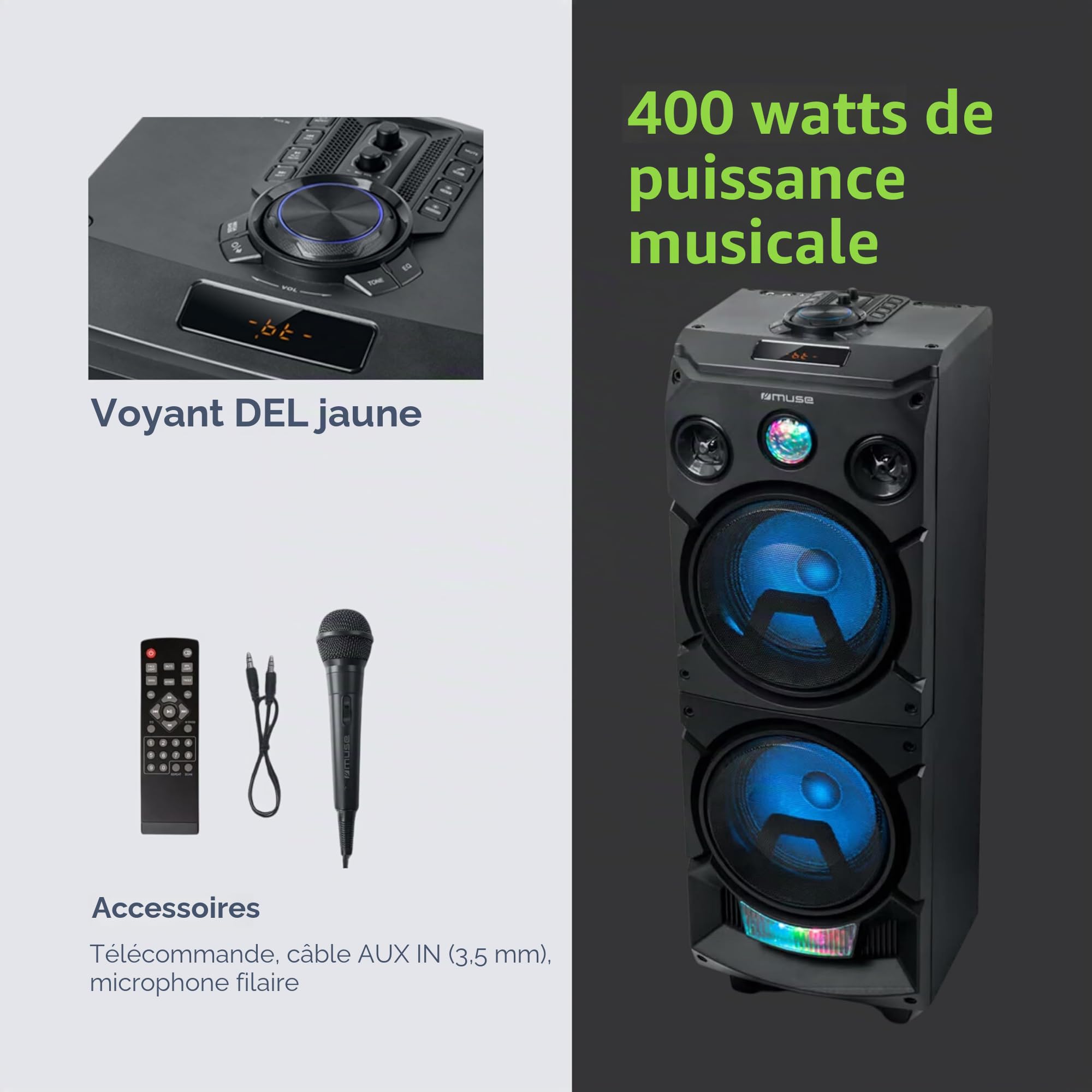 MUSE Enceinte Sono Portable M-1935 DJ