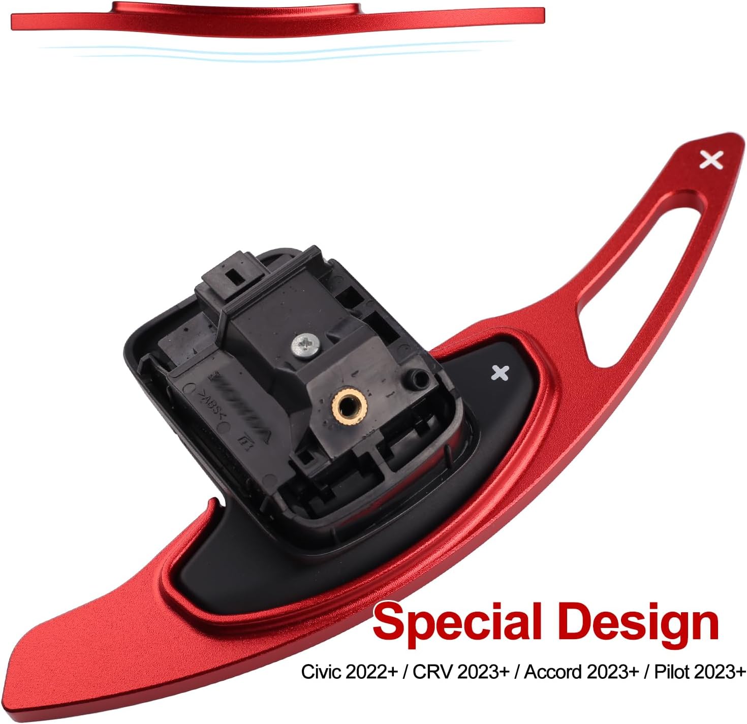 Thenice Compatible with Honda Civic Aluminium Alloy Paddle Shifters Paddle Shift Extension for 11th Gen Civic 2022-2026, Accord/CR-V 2023-2026 (Red)