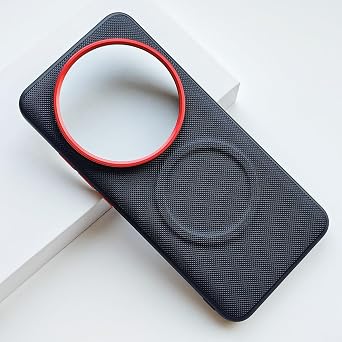 Case for Xiaomi Mi 17 Ultra, Metal Camera Lens Protection Ring, TPU Bumper Leather Back Cover Shell Compatible with MagSafe Corners Shockproof Black