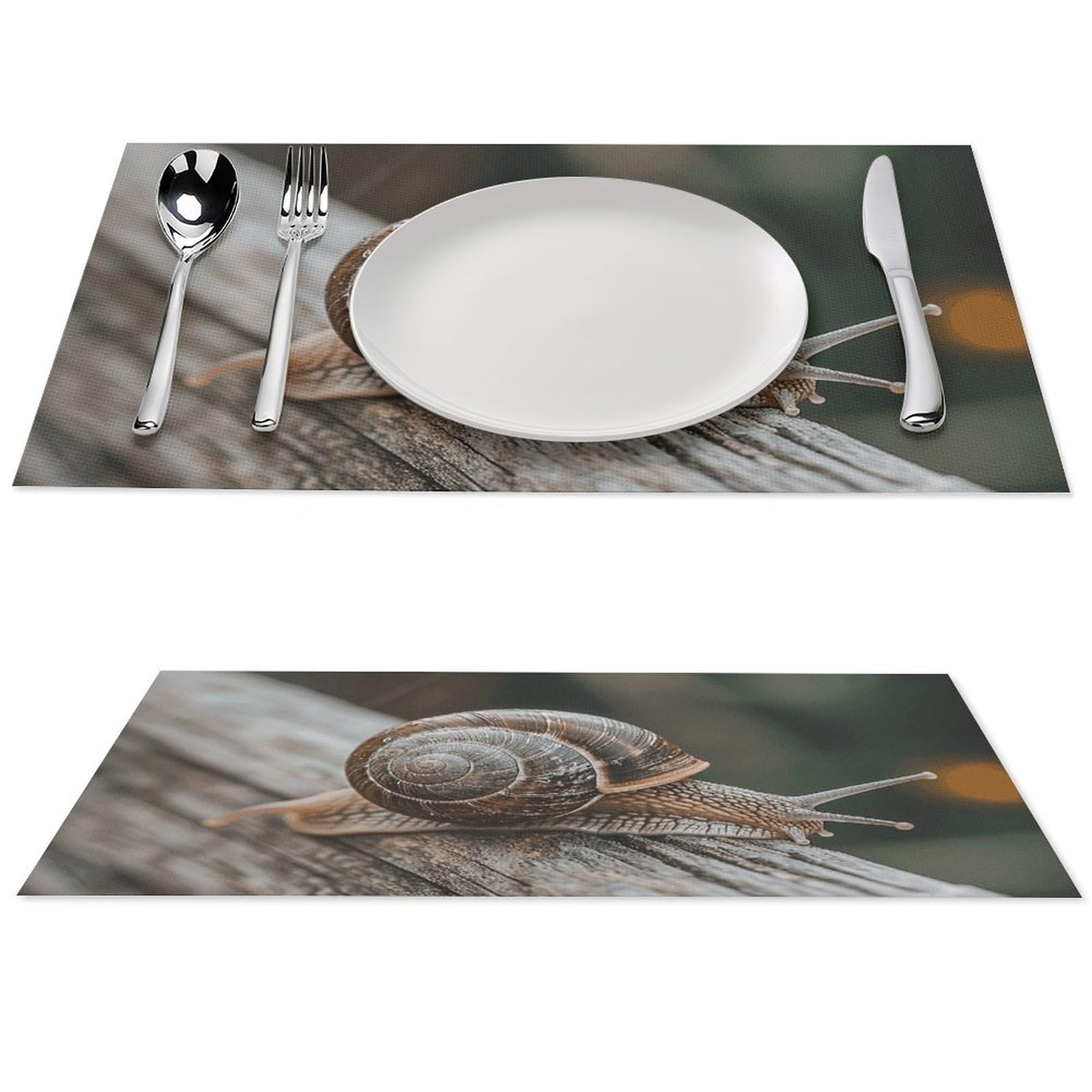 Set de table de cuisine anti-rayure et anti-tache en PVC tissé lavable de 45 cm
