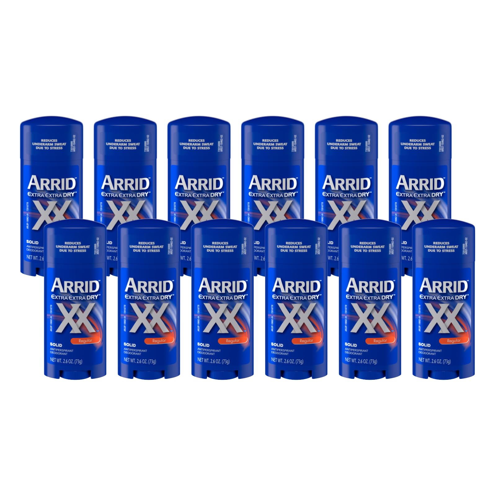 XX Extra Extra Dry Solid Antiperspirant Deodorant, Regular, 2.6 oz. (Pack of 12)