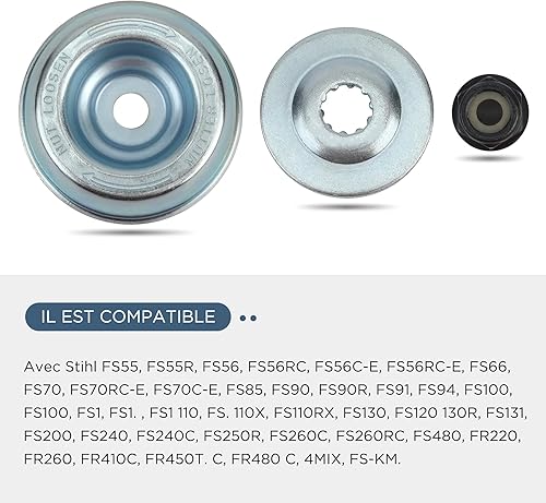 Miniatura 7 de Kit de mantenimiento de accesorios de adaptador de cuchilla, kit de arandela de repuesto para cortadores de cuerda Stihl y cortador de cepillo..