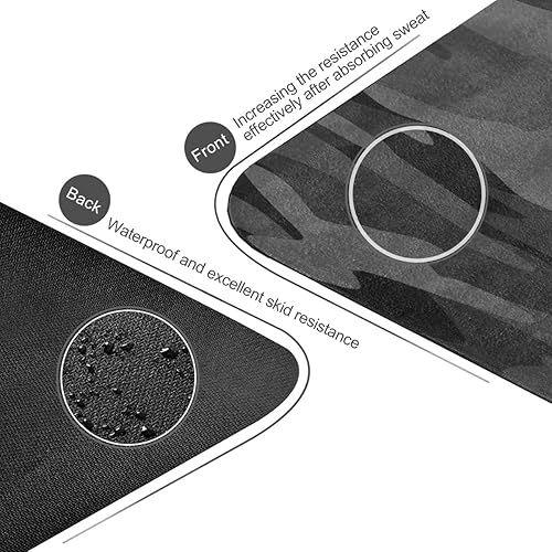 Miniatura 3 de Tapete de yoga de color carbón negro y gris camuflado, ecológico, antideslizante, portátil, plegable, para entrenamiento, pilates, hogar, gimnasio,