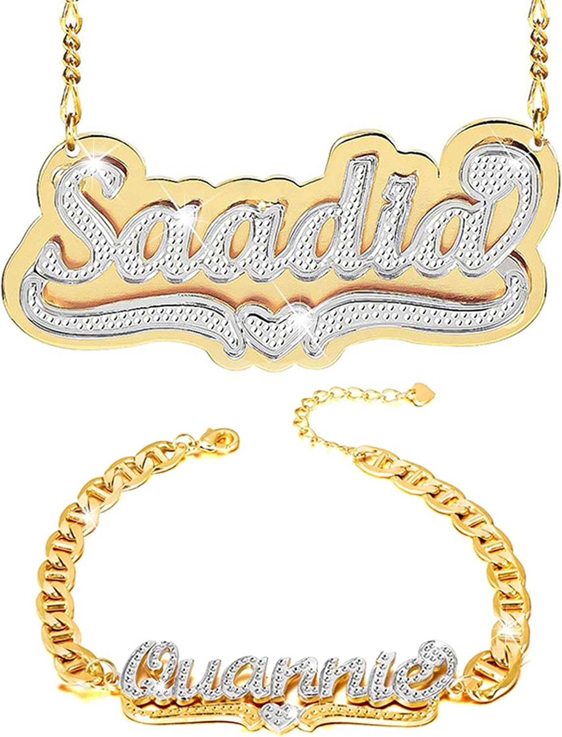 Nameplate Jewelry Set Custom Name 