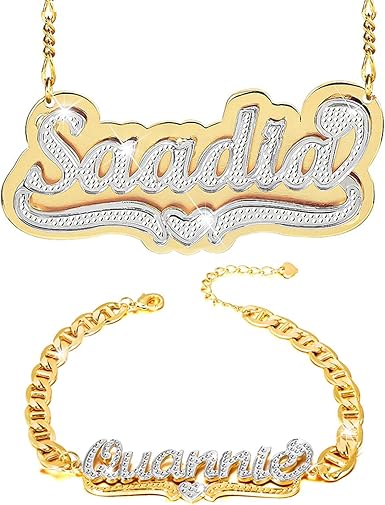 Nameplate Jewelry Set Custom Name 