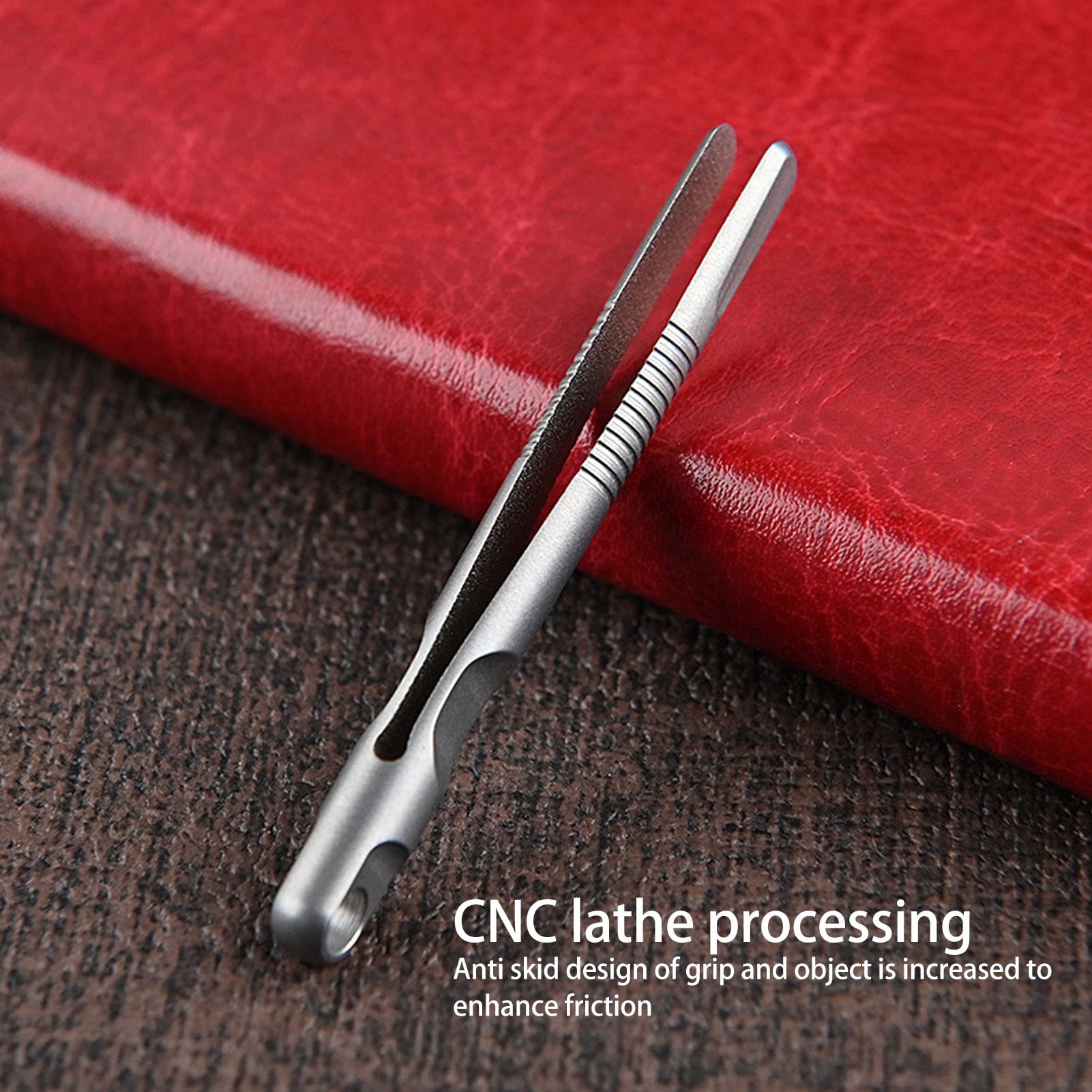 Mini Keychain Tweezer, TC4 Titanium Alloy Portable Small Tweezer with Anti Slip Design, Outdoor Gadget & Mini Tool - Image 4