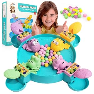 Wembley Hungry Frog Game for Kids Indoor Family Board Games Bean Eating Frog Toys for Kids Activity 2 to 4 Player Fun Interactive Crristmas