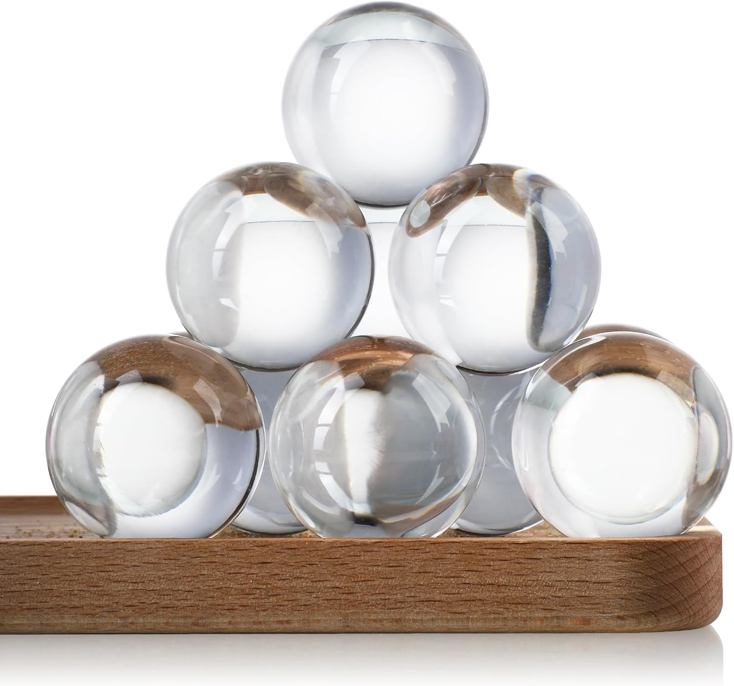 80mm Ice Cracked Crystal Ball and 8pcs Clear Crystal Glass Balls