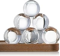 Vista 11 de 7 Colores 40mm Bolas de Hielo Agrietadas de Cristal Chakra con Base de Madera LED, Bolas de Esfera de Sanación de Cristal con Soporte, Luz Nocturna