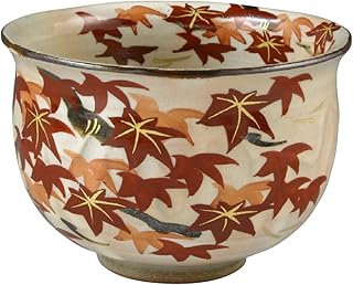 京焼 清水焼 お茶呑茶碗 (化粧箱入)クリーム 直径10cm 俊山窯 花紀行 (紅葉) QSY582-11