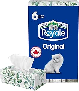 Royale Original 2 Ply Facial Tissue, 6 Tissue Boxes, 126 Tissues per Box