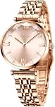 CIVO Femmes Montre en acier inoxydable étanche Montre de poignet en quartz analogique Mode Elégant Designer Deux mains uniques avec cadran à l'échelle du temps diamant
