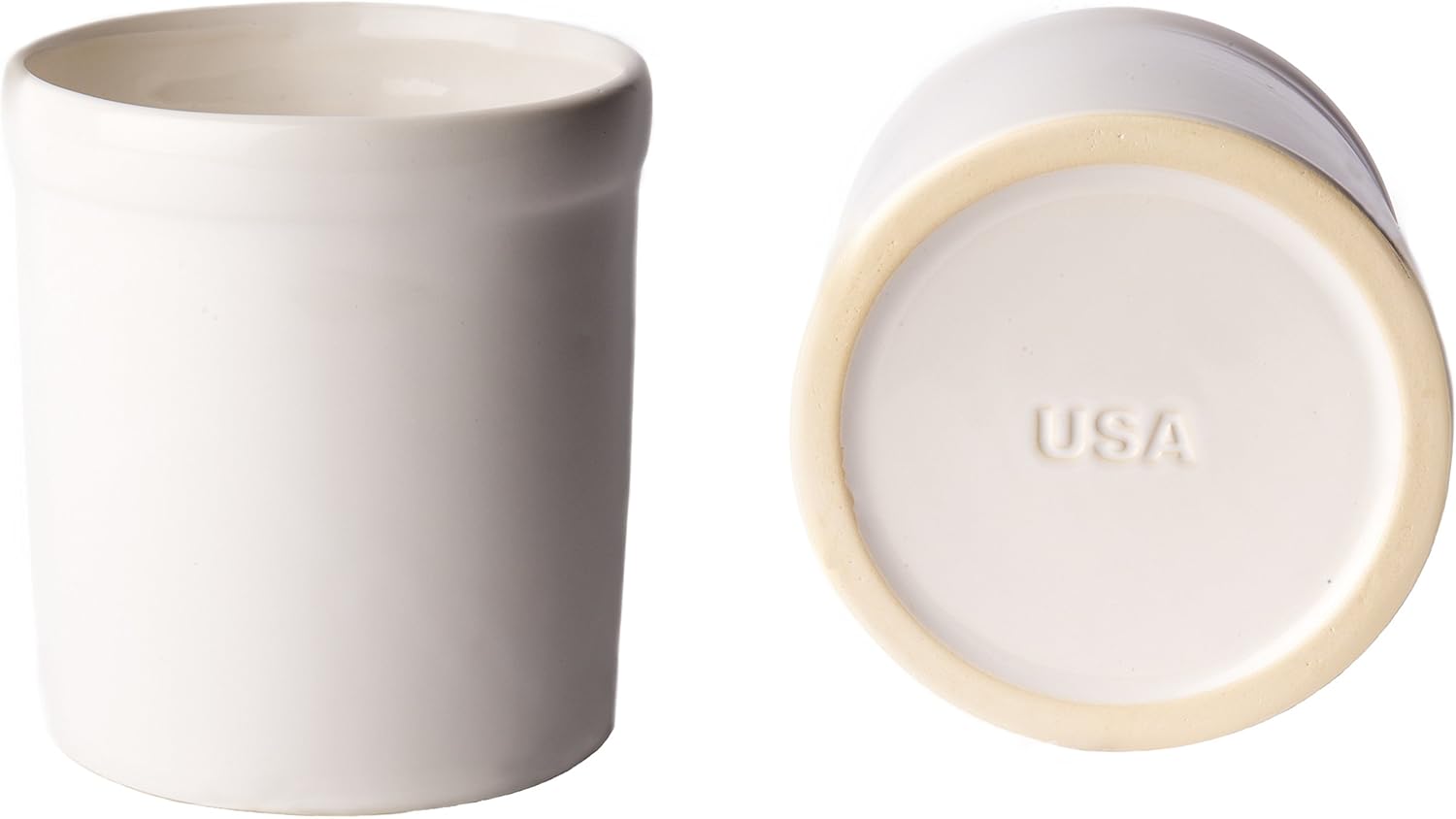 American Mug Pottery Ceramic Utensil Crock Utensil Holder, Made in USA, White : Home & Kitchen