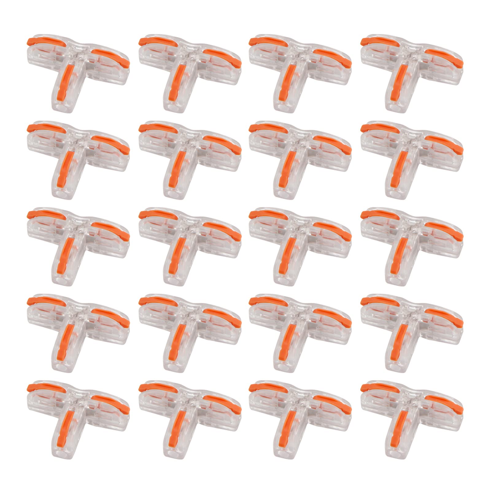 20 Pcs Electrical Connectors Block 3 Way Electric Wire Connectors ...