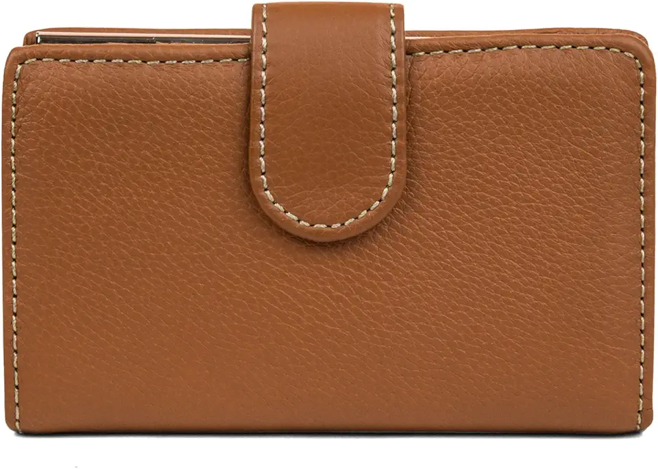 Carteira Rio Leather Frame Index, Conhaque