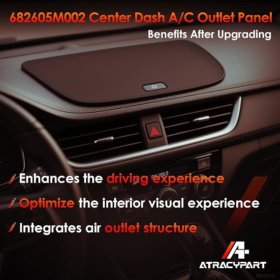 Dash Center Air Vent Cover, Fits 2000-2006 Nissan Sentra(No hinges & latch)