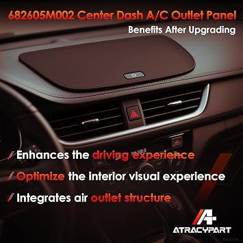 Dash Center Air Vent Cover, Fits 2000-2006 Nissan Sentra(No hinges & latch)