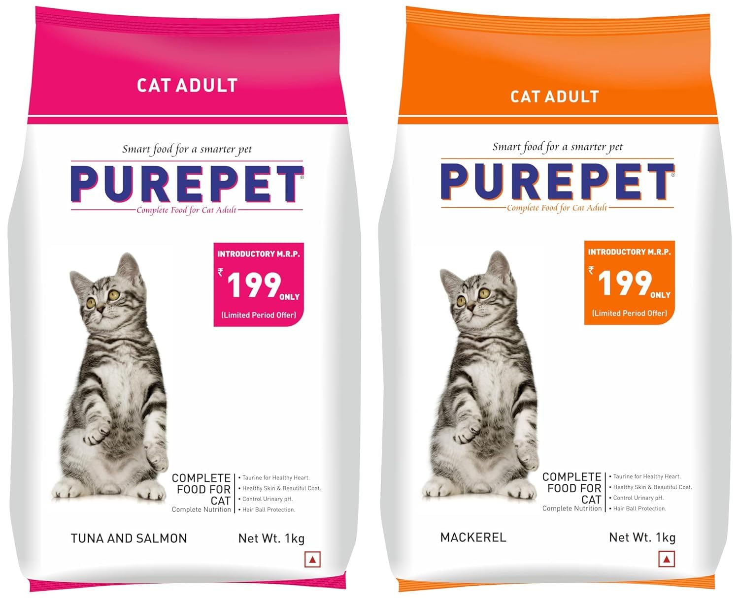 Purepet Tuna & Salmon Adult Dry Cat Food, 1 kg,Purepet Mackerel Adult Dry Cat Food, 1 kg (B0D2LH45RM) Amazon Price History, Amazon Price Tracker