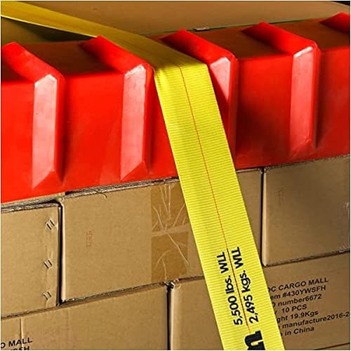 DC Cargo - Protectores de borde resistentes, 8 x 8 x 48 pulgadas (paquete de 4) protectores de correa para equipos de plataforma plana, soluciones