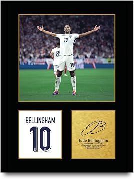 HWC Trading Jude Bellingham England Gifts Printed Signed Autograph Picture for Football Fans and Supporters - US Letter ID-015750