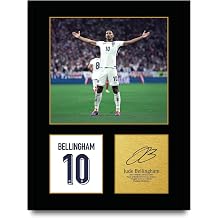 HWC Trading Jude Bellingham England Gifts Printed Signed Autograph Picture for Football Fans and Supporters - US Letter ID-015750
