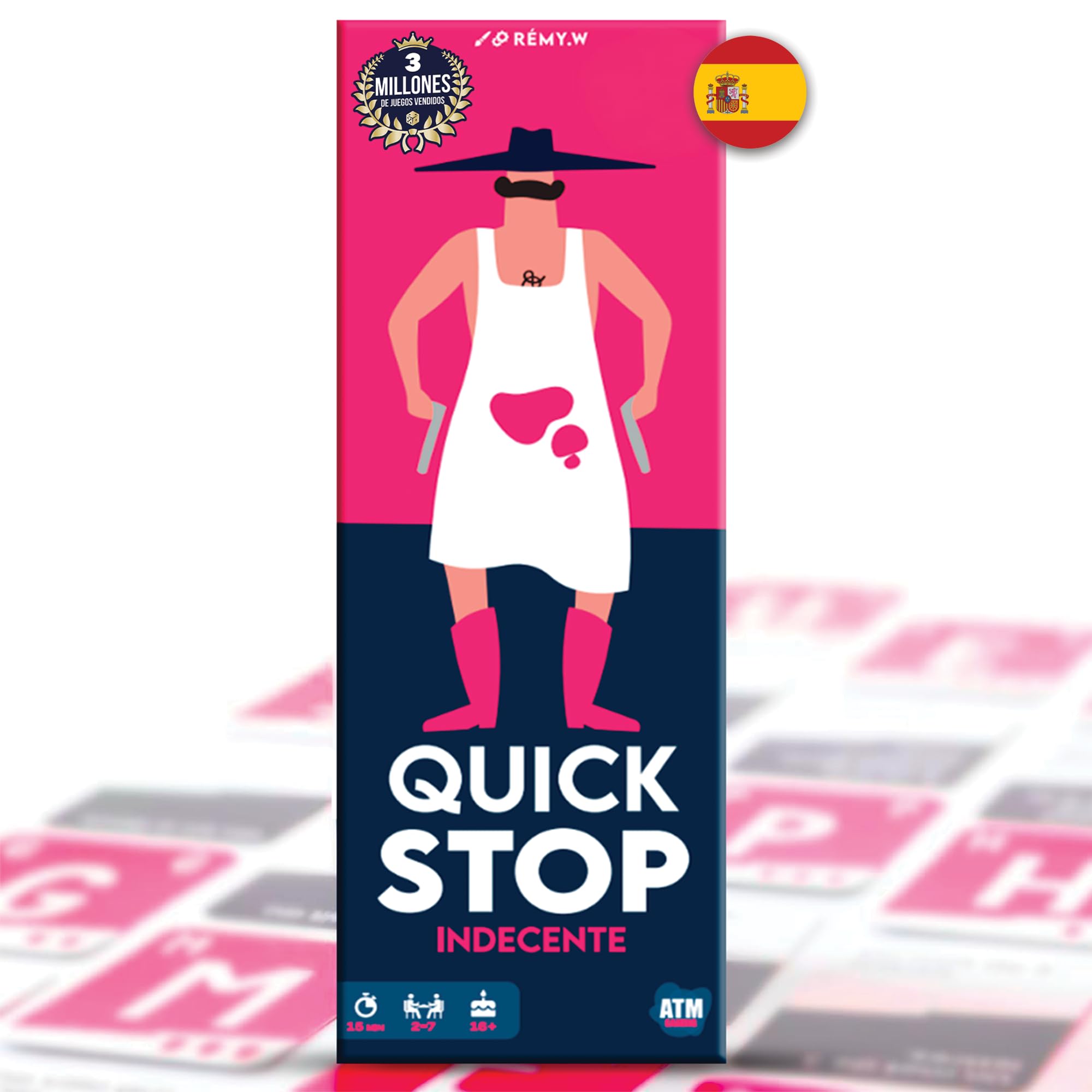 QuickStop Board Games for Adults and Family, +16, Dynamic, Fast and Daring, for 2 to 7 Players, Party Game for Friends