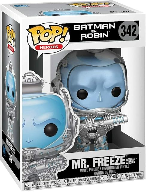 Foto 4 de 7 de Figura de vinilo Mr Freeze Pop #342 Pop Heroes: Batman y Robin (con protector EcoTek para proteger la caja…