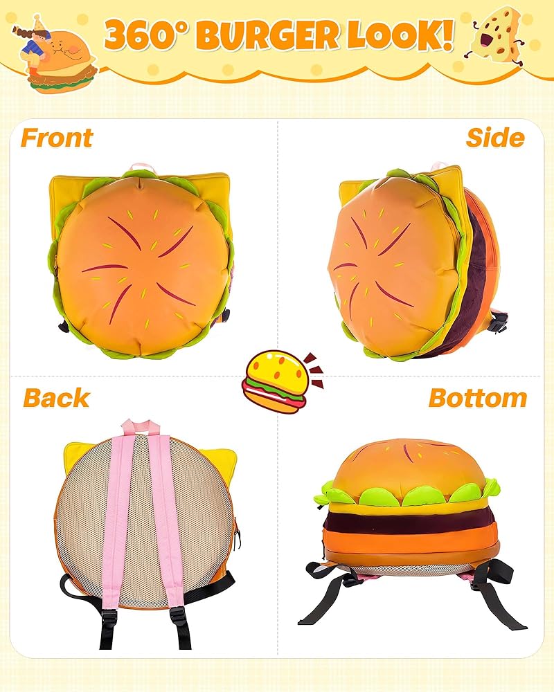 チーズバーガー バックパック ホルダー ジッパー リュック リュック