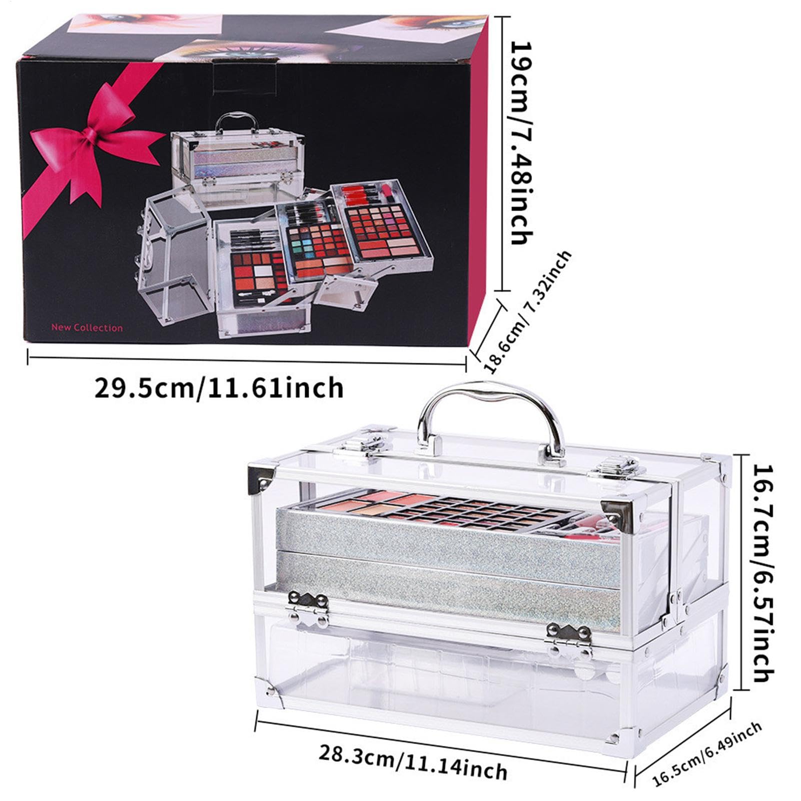 Kit di Trucco per Principianti Set Di Palette Per Ombretti | Multifunzionale Mascara Rossetto E Per Sopracciglia Per Donne Ragazze Adolescenti E Amanti Del Trucco