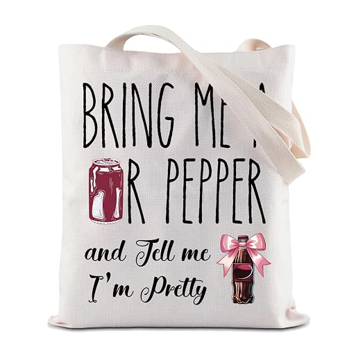 ZJXHPO Soda Tote Bag Soda Addict Reusable Grocery Shopping Bag Vodka Drinker Shoulder Bag Soda Drinking Lover Gift (Pretty Tote), Medium