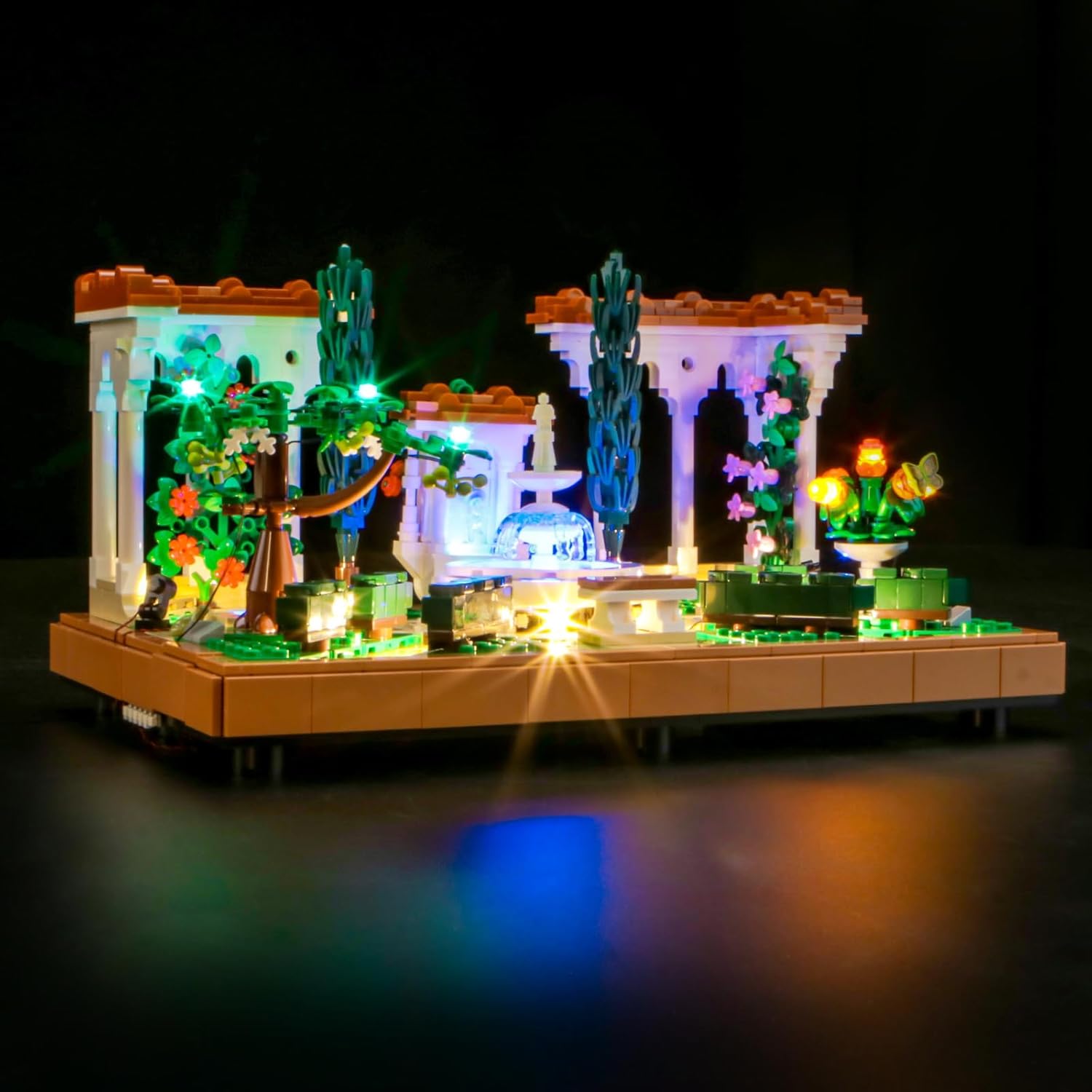 BrickBling Light Compatible with Lego Icons Fountain Garden, LED Lighting Compatible with Lego 10359 (No Model Set) (Classic Version Light)