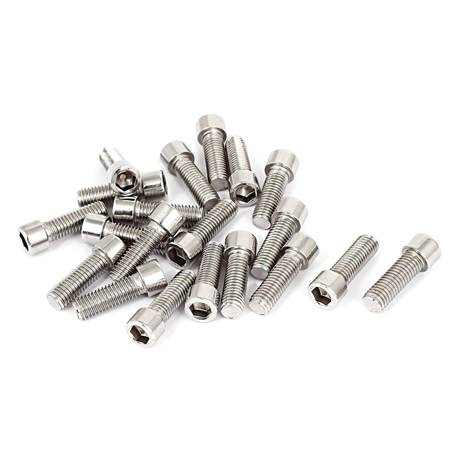 12 Pcs M10-1.5x25mm Stainless Steel Hex Socket Head Cap Screws Bolts Inner Hex Socket Bolt DIN 912