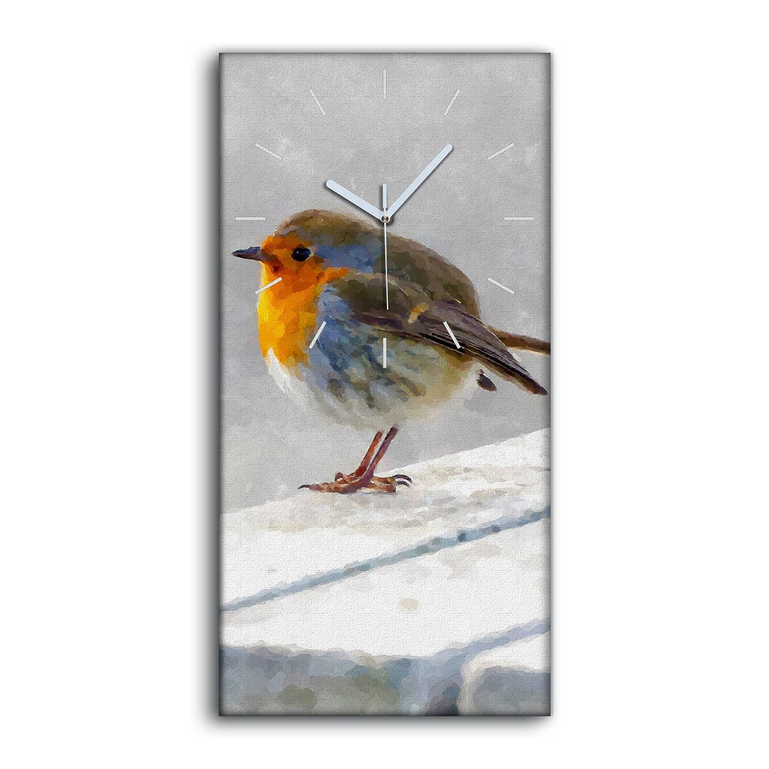 Horloge murale art moderne oiseaux abstraits toile de qualité