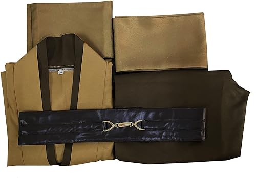 Vista 10 de GOLDSTITCH Men Tunic Robe Knight Fancy Cool Cosplay Costume negro (túnica)