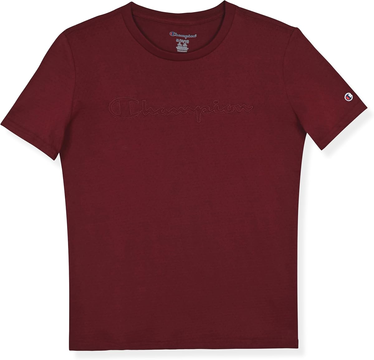 Champion Camiseta de malla para niños, manga corta, cuello redondo, algodón, estenopeica, camisetas para niños
