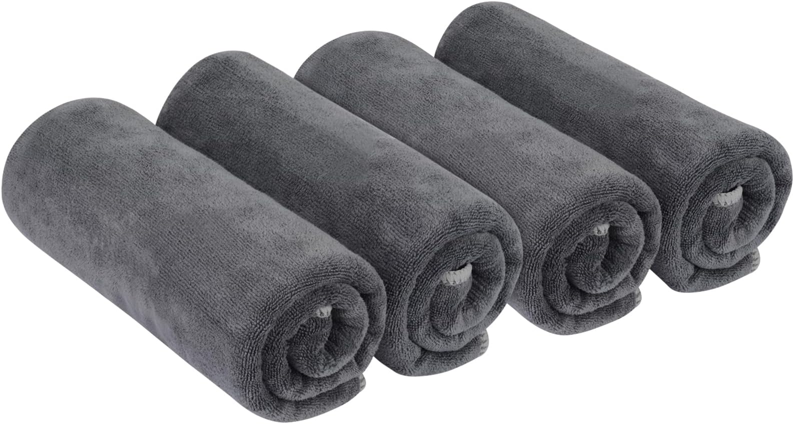 VIVOTE Gym Towels Microfibre Men Sports Towel Super Absorbent Workout Sweat Towel Ultra Soft Multi-Purpose Man Women Workout Travel Camping Hiking Yoga 4 Pack 40 X 80 CM (Grey)