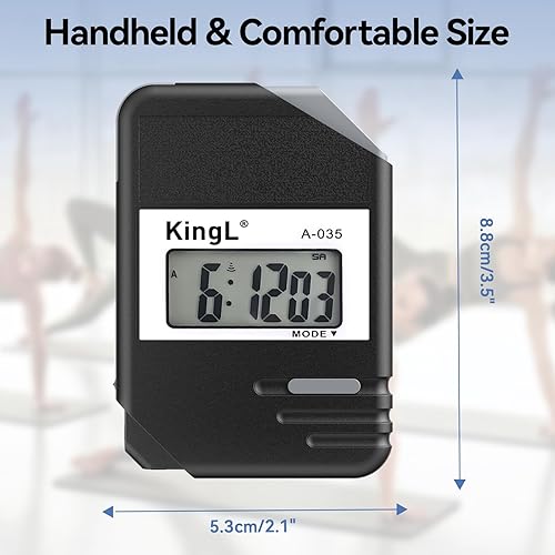 Miniatura 3 de Cronómetro deportivo digital encendidoapagado silencioso, pantalla grande con alarma, calendario y reloj. Ideal para niños, entrenadores en pista,