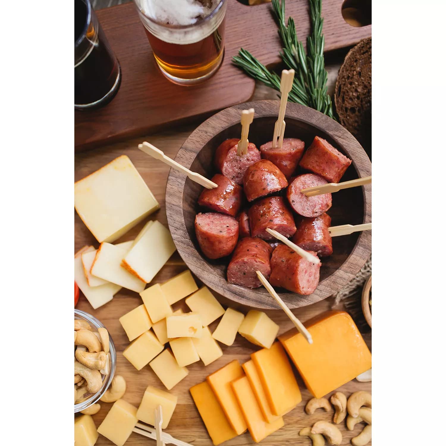 Kiolbassa Beef Sausage - Natural Pork Casing - Fully Cooked - US Inspected - Passed By the Department of Agriculture - Ready Set Gourmet Donate a Meal Program - 2 Pack (46 oz. Each)