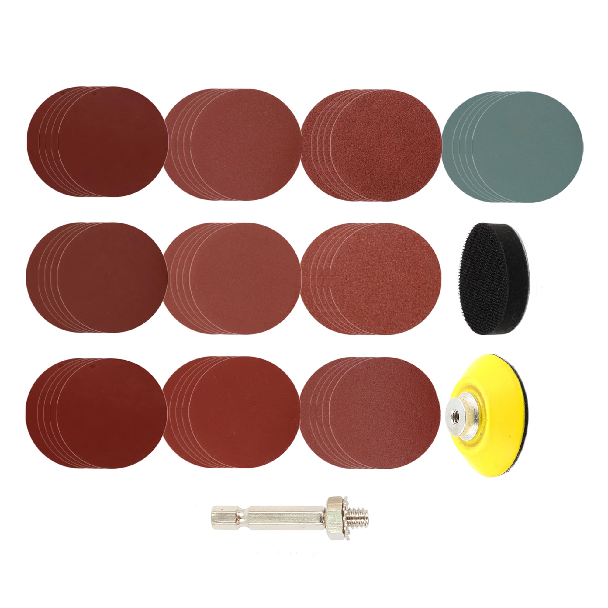 102 Pack 2 Inch Sanding Discs Pad Variety Kit, 80-3000 Grit