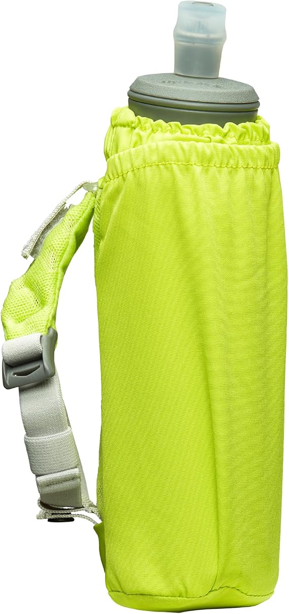 Nathan Handheld Soft Flask 18oz - Exo-Draw Insulated Collapsible Bottle - Grip-Free Strap & Rigid ExoSpine for Comfort/Support - Breathable Mesh Strap - Ideal Running/Hiking, Pinnacle, Lime Green