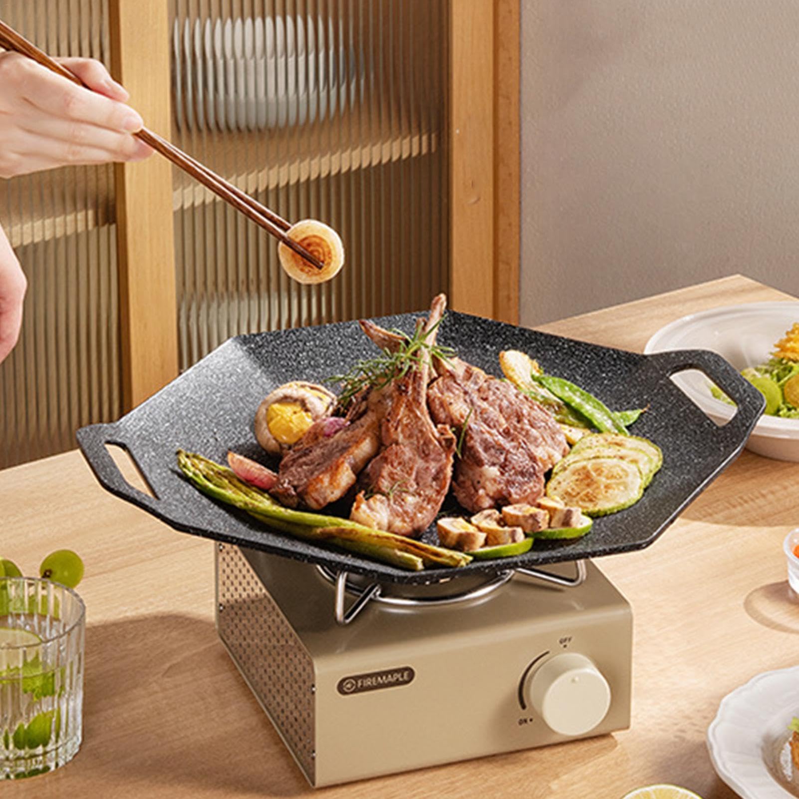 Plaque en fonte premium Sizzle Grill pour l'excellence du gril