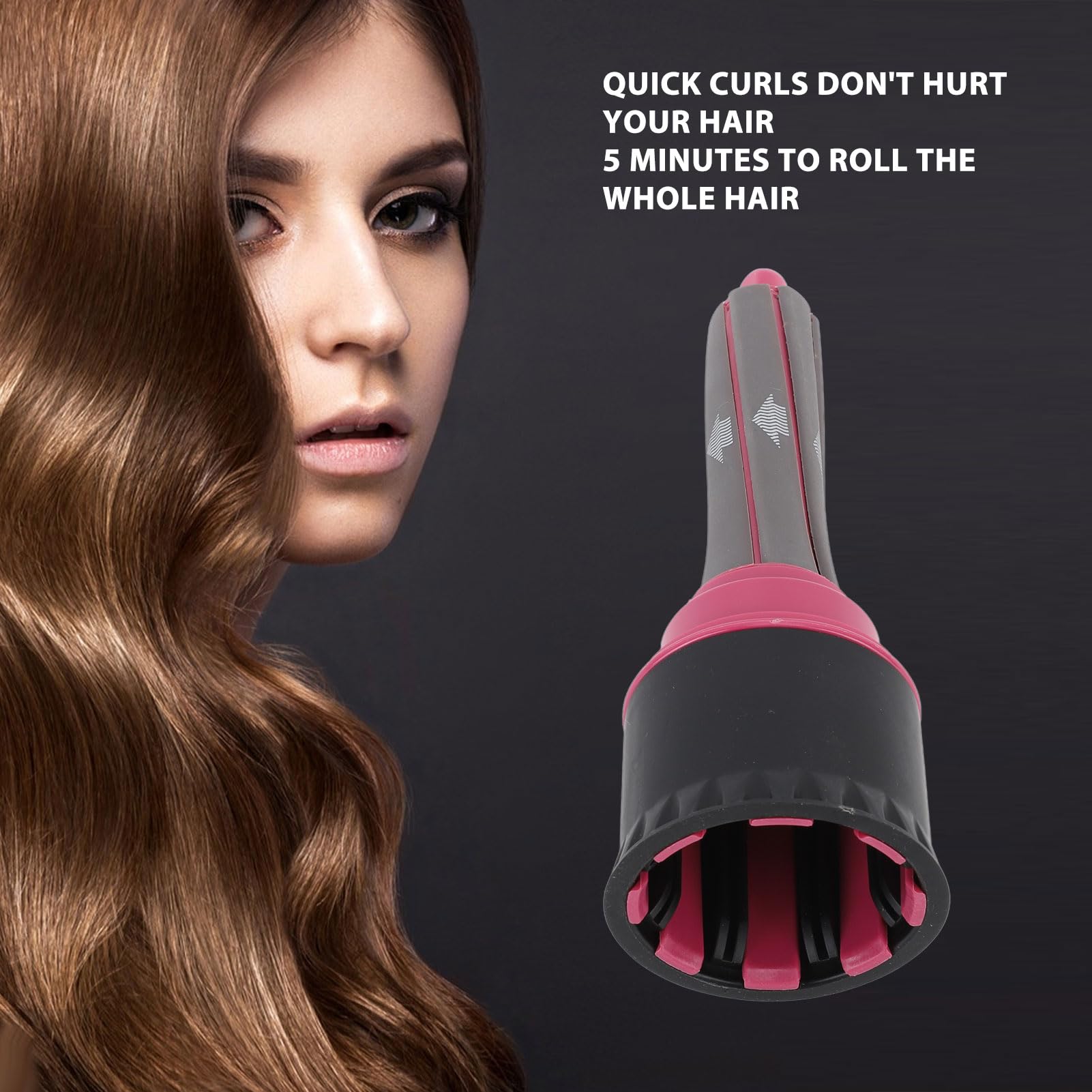 Fyearfly Adaptador De Rizado Automático, Accesorio Para Rizador De Cabello Para Secador De Pelo, Tubo De Rizador Automático, Boquilla De Rizador De Peinado De Repuesto