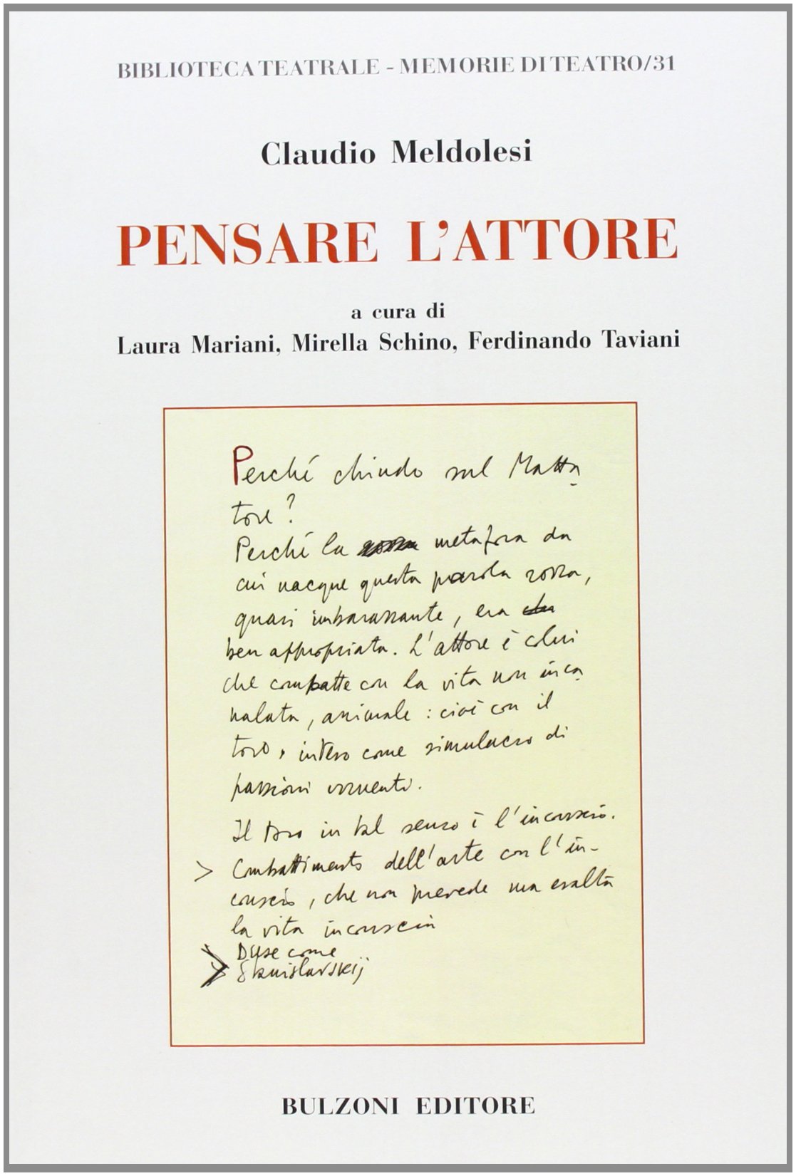 Pensare l'attore
