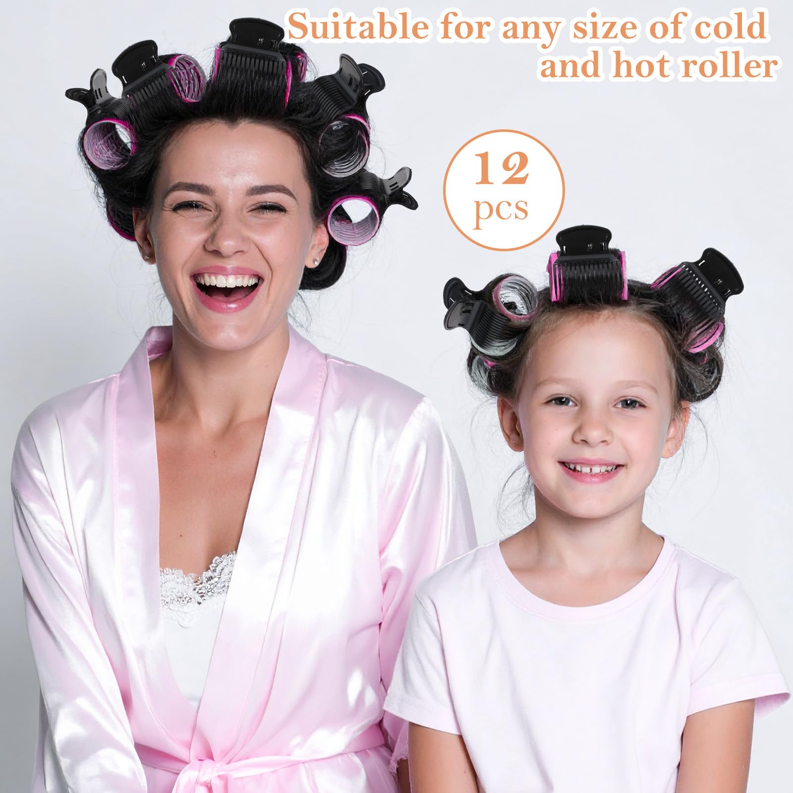 YUXIANLB Hair Curler Claw Clips Hot Roller Clips 12PCS Plastic Replacement Hair Perm Insulation Clip Safety Heat Resistance Lightweight Heated Roller Clip for Women Hairs Section Styling Salon - Image 4