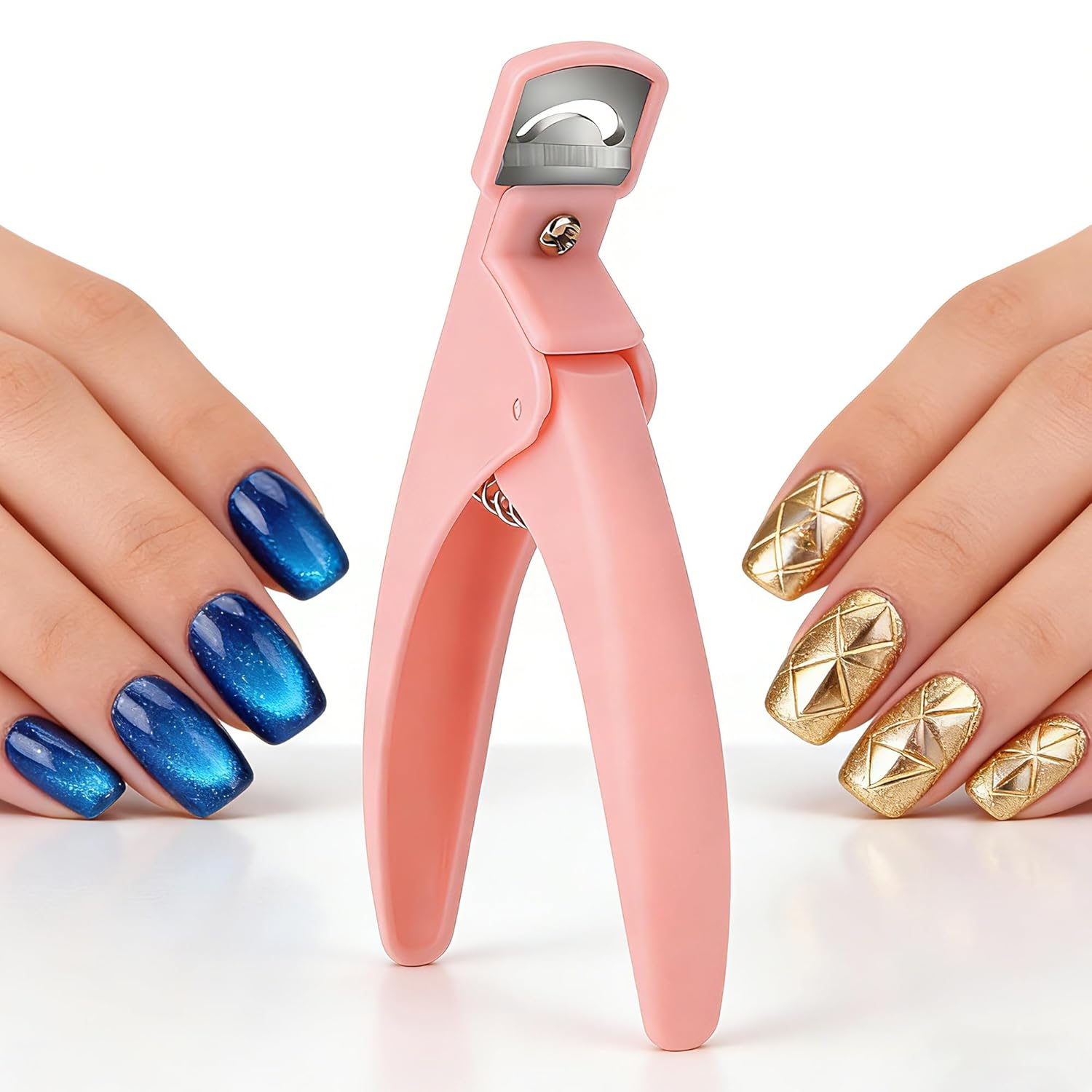 Professional Acrylic Nail Clipper Fake Nail Cutters Nail Tip Trimmer for Artificial Nail Art Manicure Tools Pink