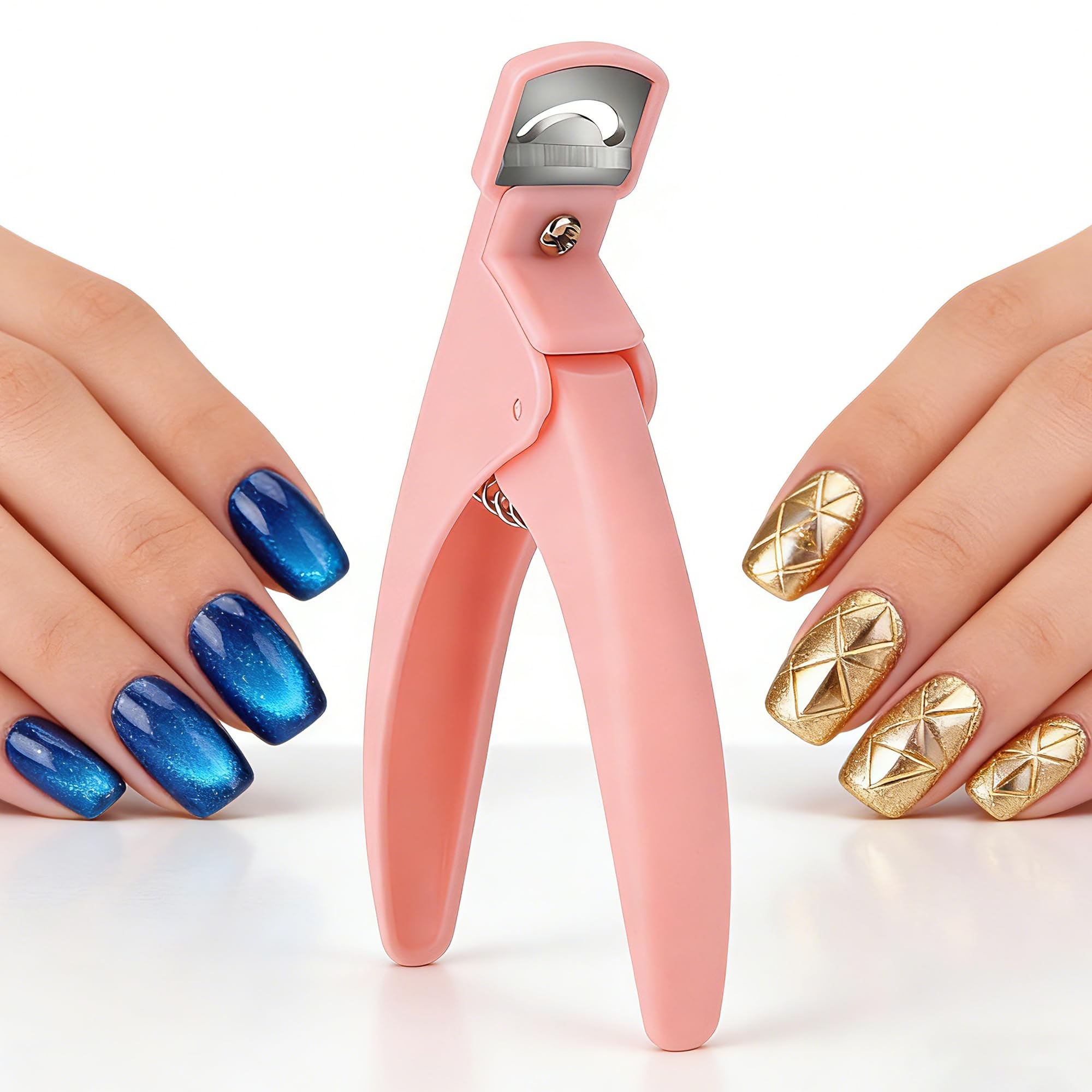 Professional Acrylic Nail Clipper Fake Nail Cutters Nail Tip Trimmer for Artificial Nail Art Manicure Tools Pink