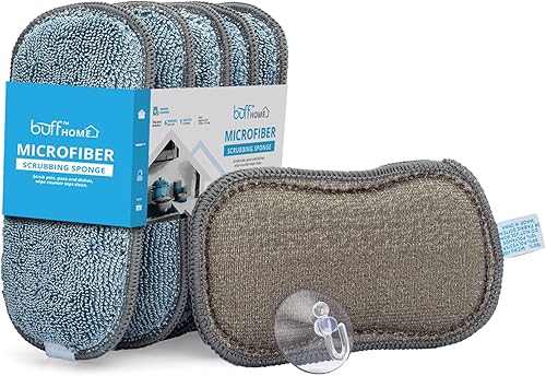 Miniatura 8 de Paños de microfibra para platos  Exfoliantes y limpieza platos, fregaderos, encimeras, estufas  Fácil enjuague  Lavable a máquina  Paquete de 6 (4 x