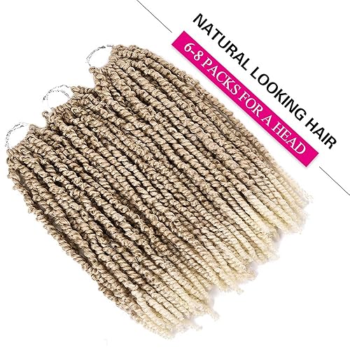 Miniatura 4 de Silike 6 paquetes de 72 raíces de 14 pulgadas pretrenzado Passion Twist Crochet trenzado, cabello previamente trenzado Passion Twist para mujeres