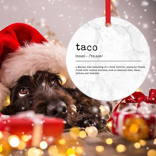 Miniatura 24 de Adornos de Navidad – Y'all Definition Ornament – Noun Definition Christmas Ornament – Y'all Christmas Ceramic Christmas Tree Keepsake Dictionary