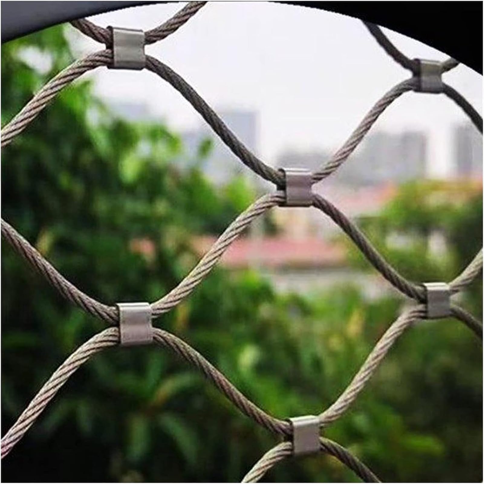 POCHY Red de Seguridad para Gatos para Balcón y Ventana, Redes Valla Acero Inoxidable Red Antiescape Valla Malla Seguridad Red Protectora Anticaída (Color : 10cm Mesh, Size : 3x15m)